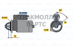 СТАРТЕР  12V 0.9KW - 0001106018