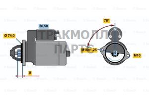 СТАРТЕР  12V 1.1KW - 0001107079