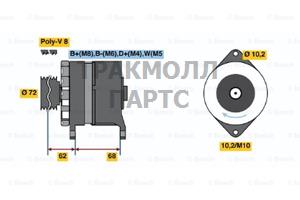 ГЕНЕРАТОР  28V 65A - 6033GB3035