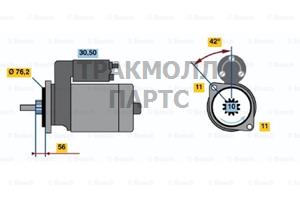 СТАРТЕР  12V 0.9KW - 0986014810