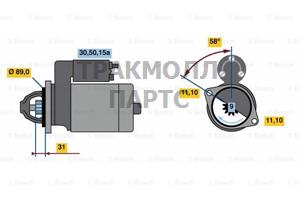 СТАРТЕР  12V 0.8KW - 0986020151