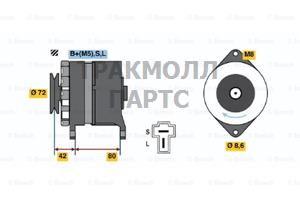 ГЕНЕРАТОР BOSCH - 0986032671