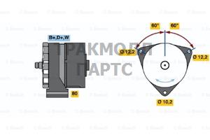 ГЕНЕРАТОР  28V 28A - 0986033570