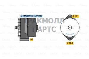 ГЕНЕРАТОР  28V 35A - 0986034210