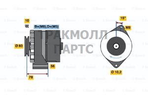 ГЕНЕРАТОР  14V 65A - 0986034520