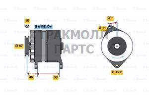 ГЕНЕРАТОР  14V 85A - 0986035770