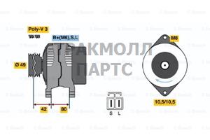 ALTERNATOR BOSCH - 0986040441