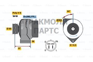 ГЕНЕРАТОР  14V 70A - 0986040830