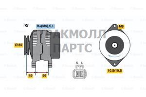 ГЕНЕРАТОР  14V 75A - 0986045531