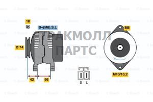 ALTERNATOR BOSCH - 0986046351