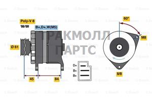 ГЕНЕРАТОР  28V 30A - 0986080850