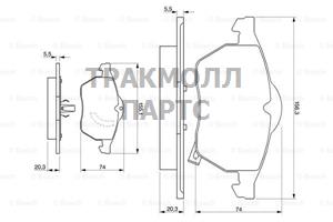 КОЛОДКИ ТОРМОЗНЫЕ BOSCH - 0986424461