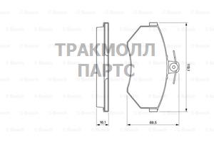 КОЛОДКИ ТОРМОЗНЫЕ BOSCH - 0986424468