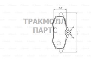 Комплект тормозных колодок дисковый тормоз - 0986424634