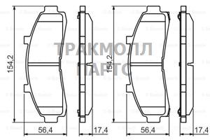 КОЛОДКИ ТОРМОЗНЫЕ - 0986424656