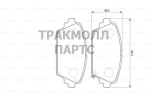 КОЛОДКИ ТОРМОЗНЫЕ - 0986424663