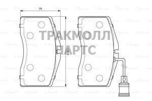 КОМПЛЕКТ ТОРМОЗНЫХ КОЛОДОК - 0986424664