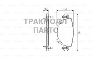 КОЛОДКИ ТОРМОЗНЫЕ BOSCH - 0986424683