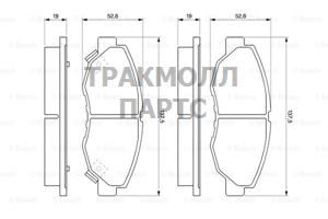 ТОРМОЗНЫЕ КОЛОДКИ - 0986461124