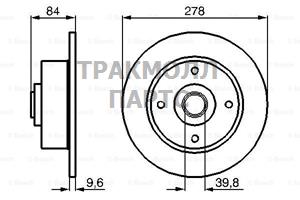 ТОРМОЗНОЙ ДИСК BOSCH - 0986478126