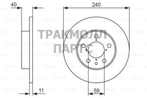 ДИСК ТОРМОЗНОЙ - 0986478444