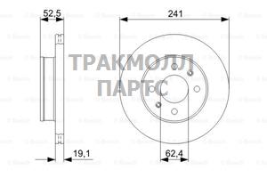 ДИСК ТОРМОЗНОЙ ПЕРЕДНИЙ - 0986479289