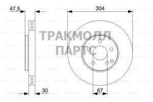 ТОРМОЗНОЙ ДИСК - 0986479333