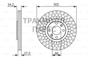 ТОРМОЗНОЙ ДИСК ПЕРЕДНИЙ BOSCH - 0986479376