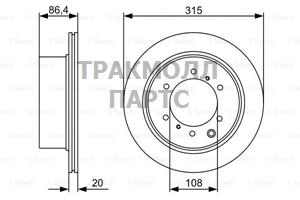 ТОРМОЗНОЙ ДИСК ЗАДНИЙ BOSCH - 0986479506