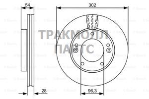 ТОРМОЗНОЙ ДИСК ПЕРЕДНИЙ BOSCH - 0986479540