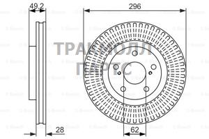 ДИСК ТОРМОЗНОЙ ПЕРЕДНИЙ BOSCH - 0986479617