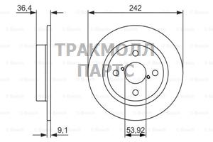 ТОРМОЗНОЙ ДИСК ЗАДНИЙ - 0986479879