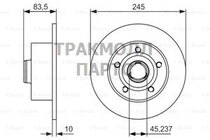 ТОРМОЗНОЙ ДИСК ЗАДНИЙ BOSCH - 0986479906