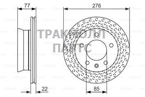 ТОРМОЗНОЙ ДИСК ПЕРЕДНИЙ BOSCH - 0986479910