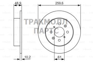 ТОРМОЗНОЙ ДИСК ЗАДНИЙ - 0986479928