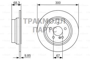 ТОРМОЗНОЙ ДИСК ЗАДНИЙ BOSCH - 0986479931