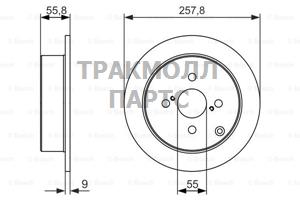 ТОРМОЗНОЙ ДИСК ЗАДНИЙ BOSCH - 0986479937