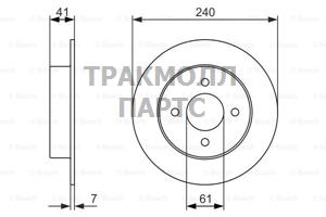 ТОРМОЗНОЙ ДИСК ЗАДНИЙ - 0986479944