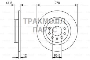 ТОРМОЗНОЙ ДИСК ЗАДНИЙ BOSCH - 0986479945