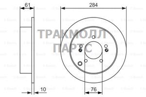 ТОРМОЗНОЙ ДИСК ЗАДНИЙ BOSCH - 0986479948