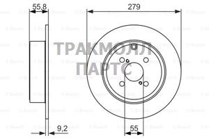 ТОРМОЗНОЙ ДИСК ЗАДНИЙ - 0986479951