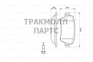 КОМПЛЕКТ ТОРМОЗНЫХ КОЛОДОК - 0986494126