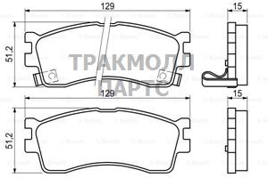 КОМПЛЕКТ ТОРМОЗНЫХ КОЛОДОК - 0986494144