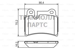 КОЛОДКИ ТОРМОЗНЫЕ - 0986494210