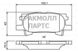 КОЛОДКИ ТОРМОЗНЫЕ - 0986494224