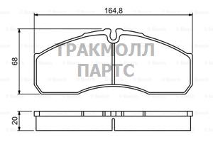 КОМПЛЕКТ ТОРМОЗНЫХ КОЛОДОК - 0986494266