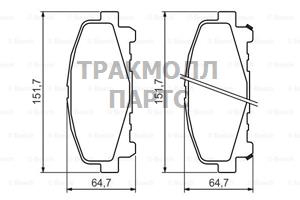 КОЛОДКИ ТОРМОЗНЫЕ - 0986494382