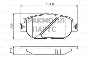 ТОРМОЗНЫЕ КОЛОДКИ - 0986494418