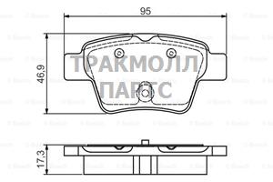 КОЛОДКИ ТОРМОЗНЫЕ - 0986495092