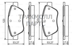 КОЛОДКИ ТОРМОЗНЫЕ ДИСКОВЫЕ - 0986495102